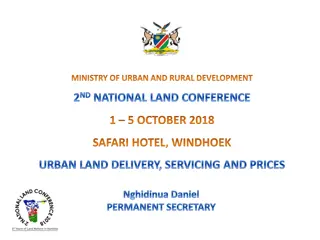 Challenges and Solutions in Urban Land Delivery and Pricing in Namibia