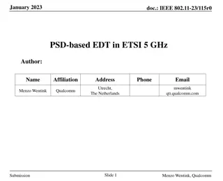 PSD-based Energy Detect Threshold (EDT) in ETSI 5 GHz Standard