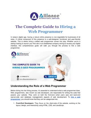 The Complete Guide to Hiring a Web Programmer