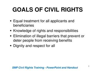 Civil Rights Training Overview for SMP Participants