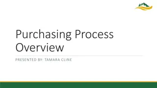 High-Level Overview of Purchasing Process for Various Purchase Categories