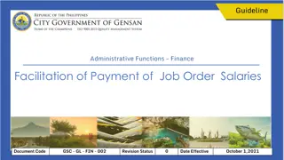 Guidelines for Facilitation of Job Order Salaries in City Government