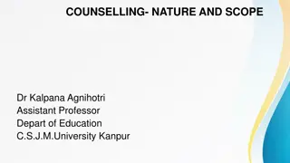 The Nature, Scope, and Goals of Counselling in Various Settings