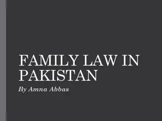 Family Law in Pakistan: Overview and Jurisdiction