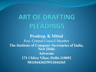 Overview of Drafting under CPC and Essential Principles