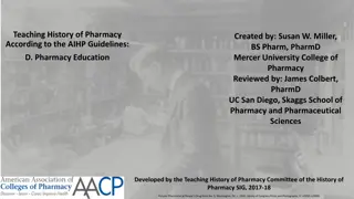 Evolution of Pharmacy Education in Early U.S. History