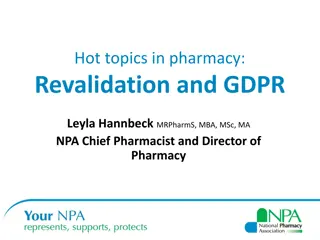 Pharmacy Revalidation and GDPR with Leyla Hannbeck