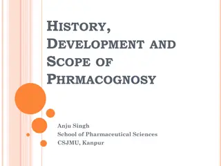 History, Development, and Scope of Pharmacognosy