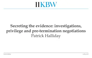 Understanding Legal Privilege in Investigations and Pre-termination Negotiations