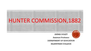 Hunter Commission 1882 - Education Reforms and Recommendations