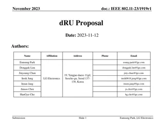 IEEE 802.11-23/1919r1dRU Proposal for Range Extension and RvR Enhancement