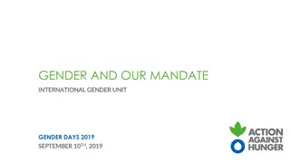 Gender and Our Mandate - International Gender Unit Event 2019