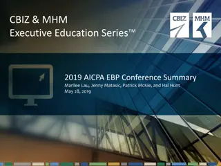 CBIZ & MHM Executive Education Series 2019 AICPA EBP Conference Summary