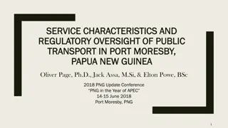 Public Transport Service Characteristics in Port Moresby, Papua New Guinea