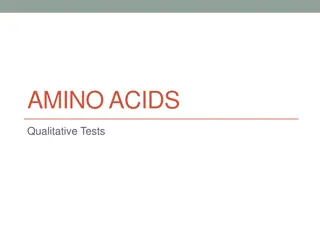 Amino Acids: Qualitative Tests and Properties