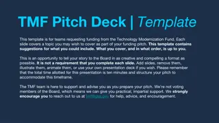 Pitch Deck Template for Technology Modernization Fund Funding Request