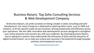 Business Raisers: Zoho Consulting Services & Web Development Company