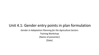 Gender-Responsive Adaptation Planning in Agriculture Sectors