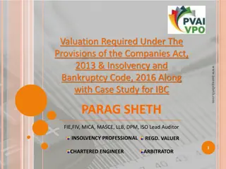 Overview of Valuation Requirements under Companies Act, 2013 & IBC 2016