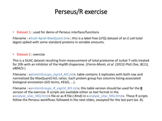 Exploring Proteomics Data Analysis Workflows in Perseus