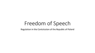 Freedom of Speech Regulation in the Constitution of the Republic of Poland