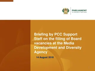 Process for Filling Board Vacancies at Media Development and Diversity Agency