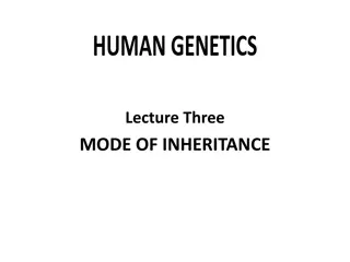 Modes of Inheritance According to Mendel's Laws