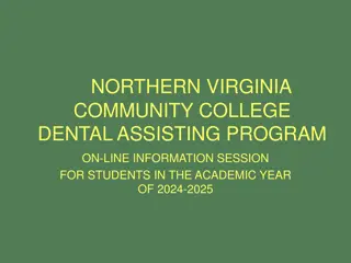 Northern Virginia Community College Dental Assisting Program Information Session