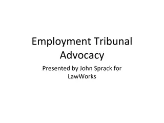 Strategies for Effective Tribunal Advocacy in Employment Cases