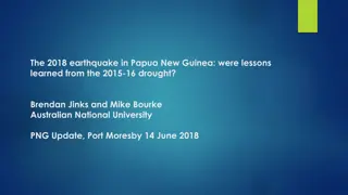 Lessons Learned from Papua New Guinea's 2015-16 Drought in Dealing with the 2018 Earthquake