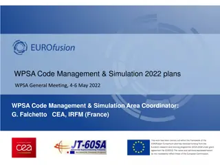 EUROfusion WPSA Code Management and Modelling Activities 2021-2022