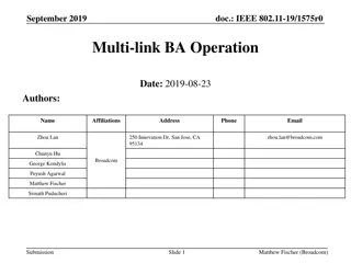 IEEE 802.11-19/1575r0 Multi-Link BA Operation Overview