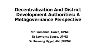 Decentralization and District Development Authorities: A Metagovernance Perspective