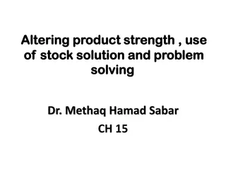 Pharmaceutical Product Strength Alteration