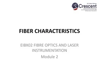 Fiber Characteristics in Fiber Optics and Laser Instrumentation