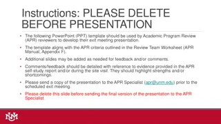 Academic Program Review Exit Meeting Presentation Template