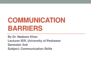 Communication Barriers: Insights from Dr. Nadeem Khan