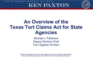 Texas Tort Claims Act for State Agencies