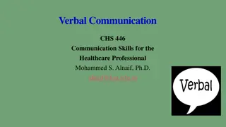 Enhancing Verbal Communication Skills in Healthcare