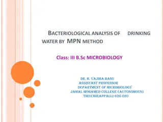 Bacteriological Analysis of Drinking Water by MPN Method in Microbiology Class III