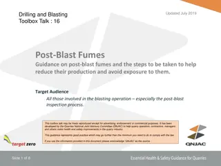 Post-Blast Fumes: Guidance on Mitigating Toxic Gases in Drilling and Blasting Operations