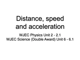 Distance, Speed, and Acceleration in Physics