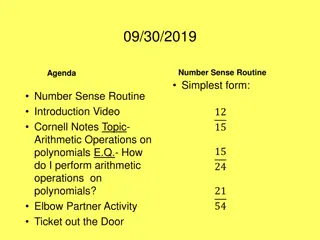 Introduction to Arithmetic Operations on Polynomials