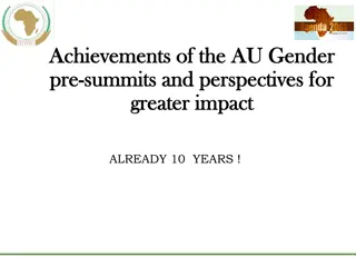 AU Gender Achievements Over 10 Years: Summits and Perspectives on Greater Impact