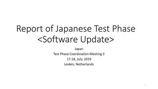 Japanese Test Phase Software Update Coordination Meeting Report