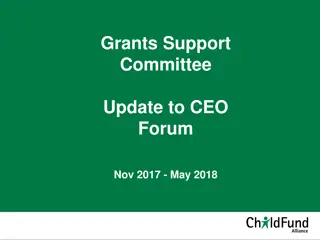 Grants Support Committee Update May 2018