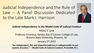 Ensuring Judicial Independence and Accountability: Model Code of Judicial Conduct