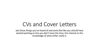 Demystifying CVs and Cover Letters: Understanding the Basics