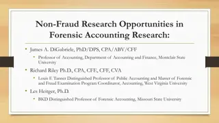 Exploring Non-Fraud Research in Forensic Accounting