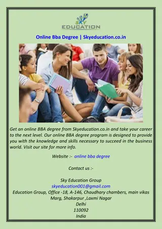 Get an online BBA degree from Skyeducation.co.in and take your career to the nex